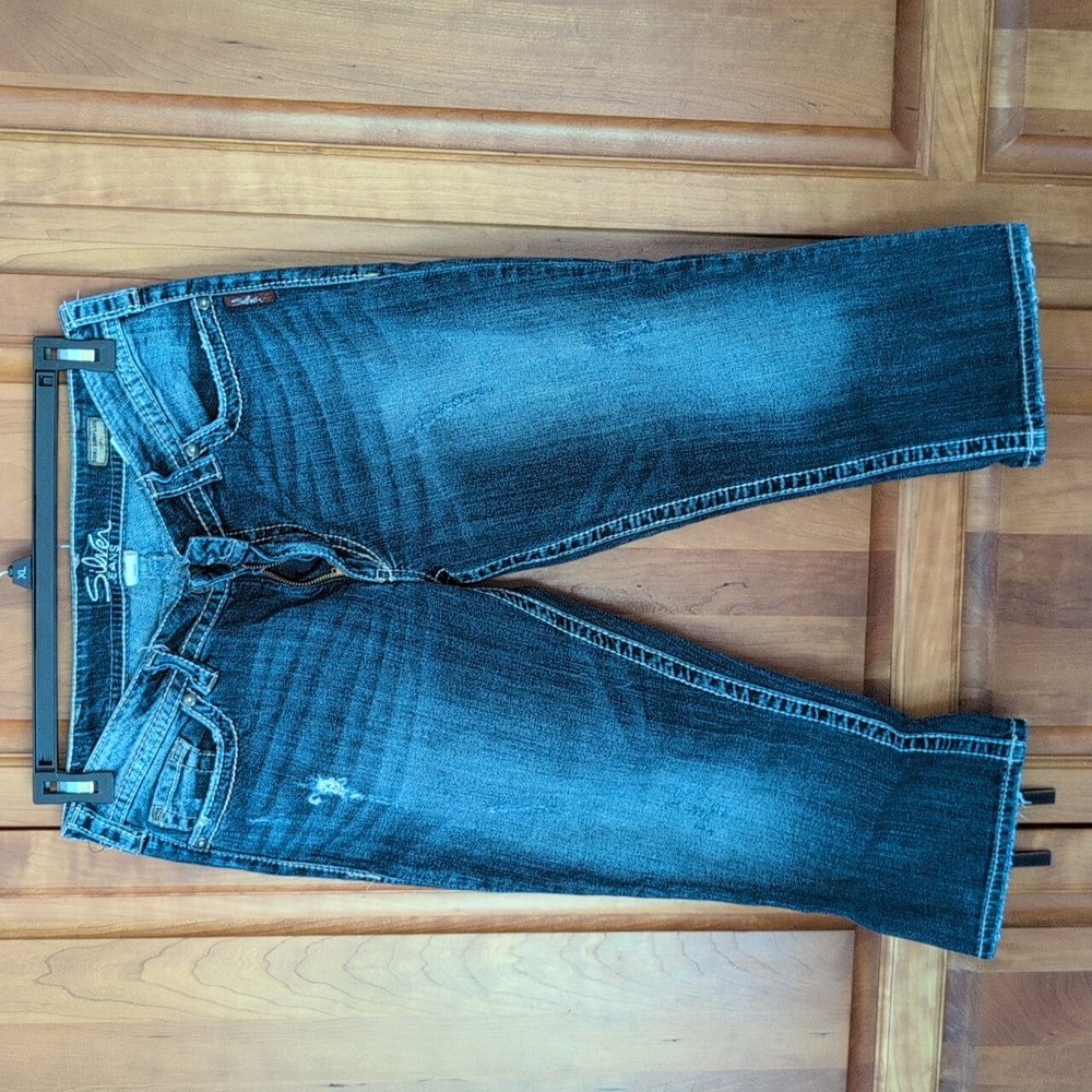 Silver Jeans Blue Ankle Cropped Casual Denim